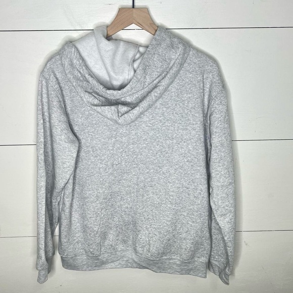 Disney • Heather Gray Minnie Mouse Embroidered Face Hooded Sweatshirt Size XL - Picture 5 of 5